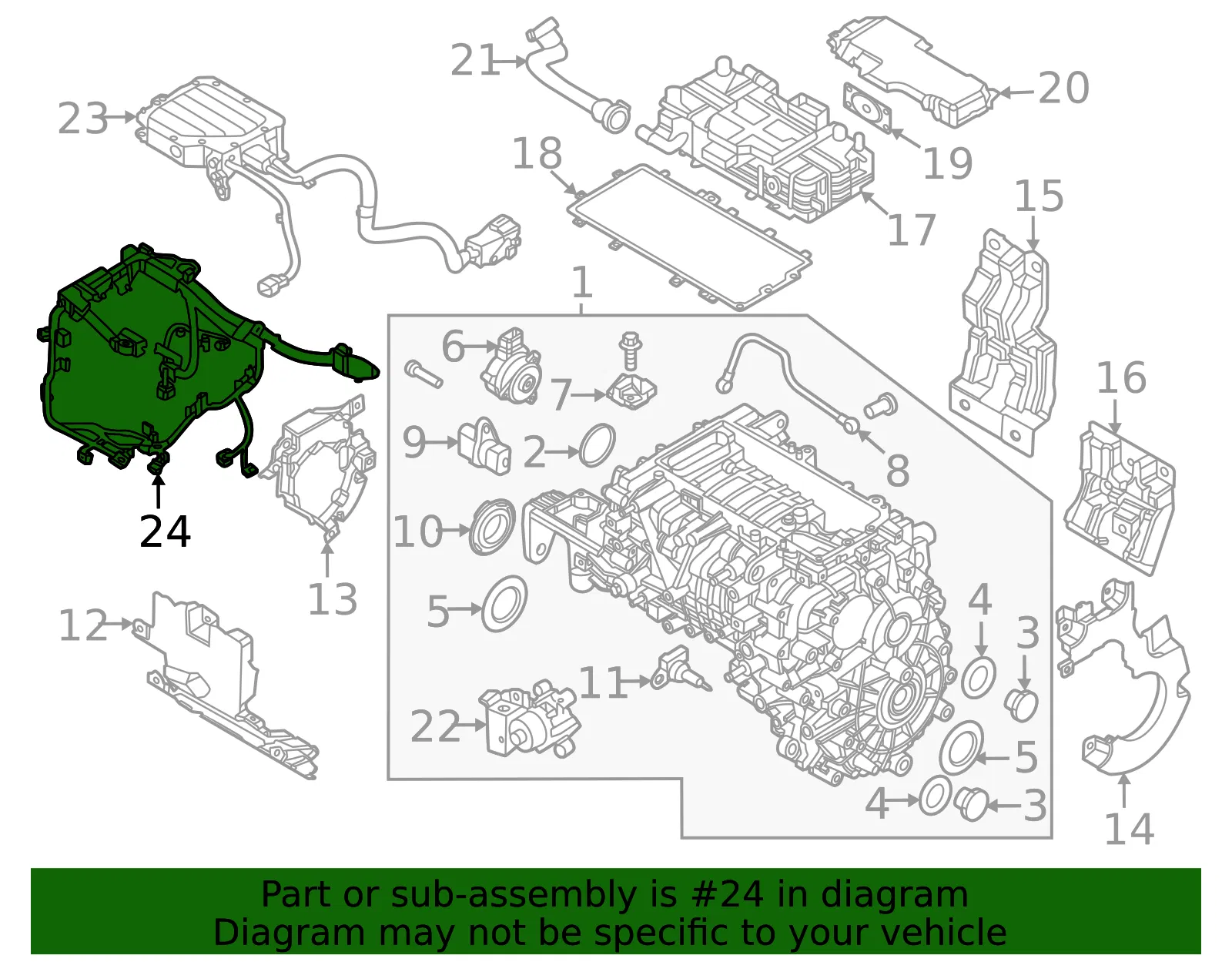 Wire Harness - Kia (91450-CV010) - view 2
