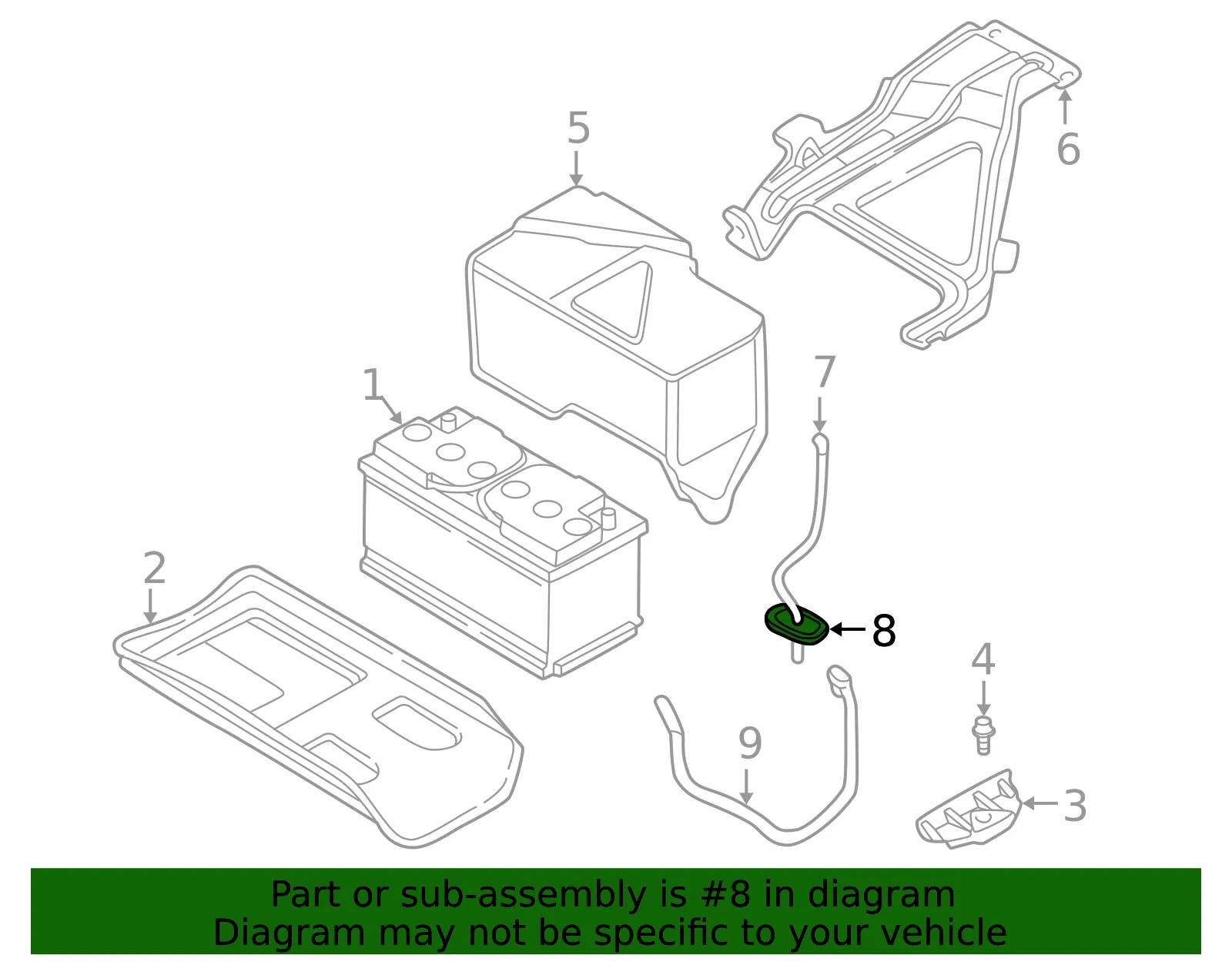 Battery Vent Tube Grommet - Volvo (9162913) - view 2