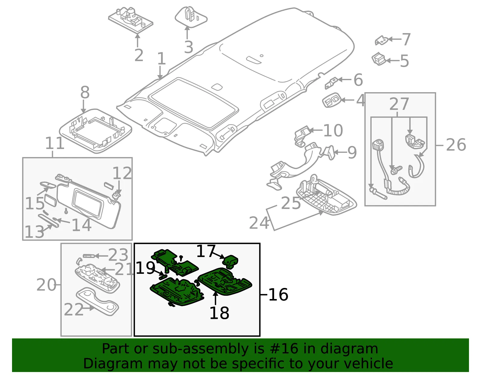 Map Lamp Assembly - Volvo (9178455) - view 3