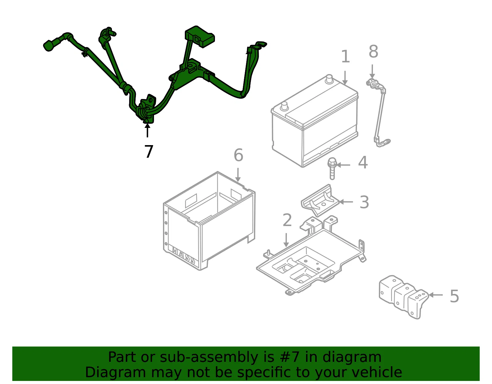 Battery Cable - Kia (91850-1D150) - view 2