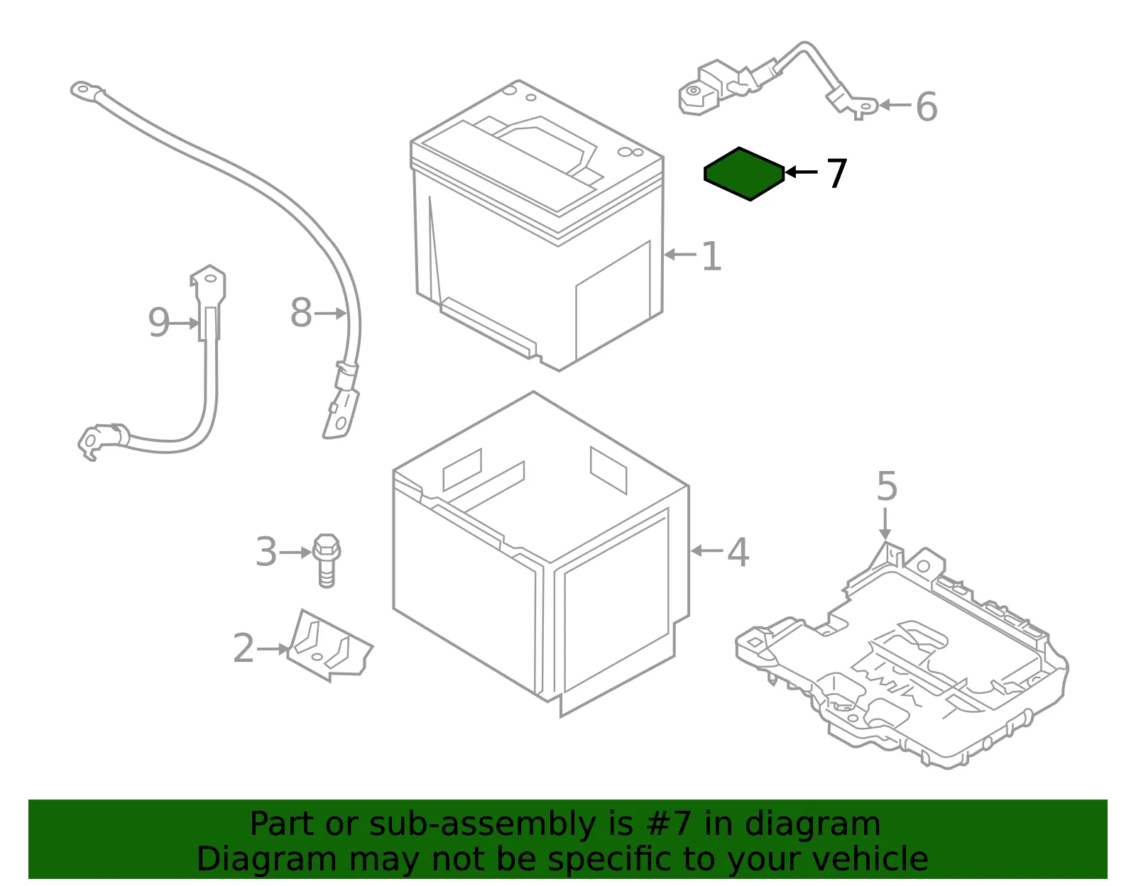 Battery Cable - Kia (91850-1W120) - view 2