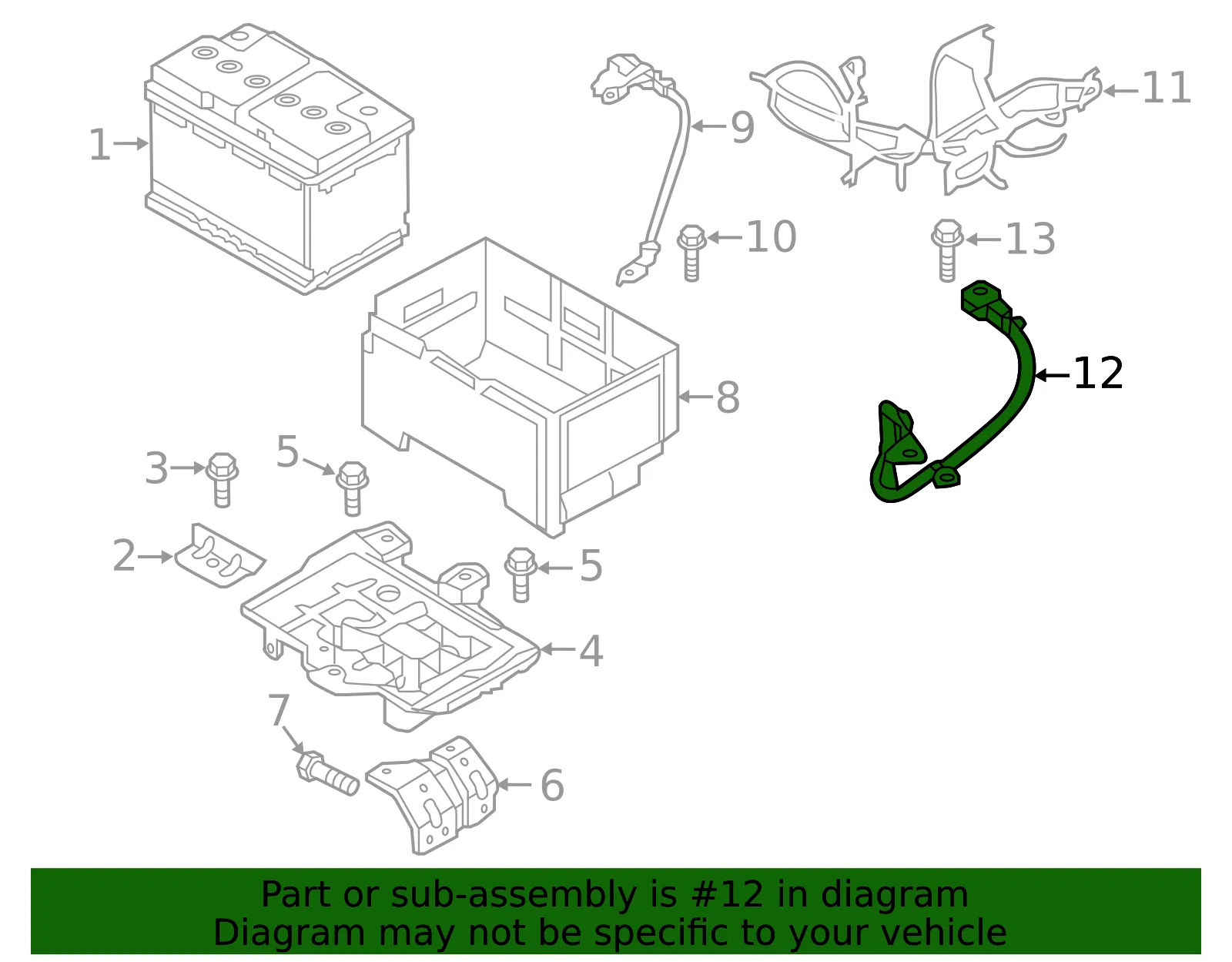 Battery Cable - Kia (91850-D4011) - view 2