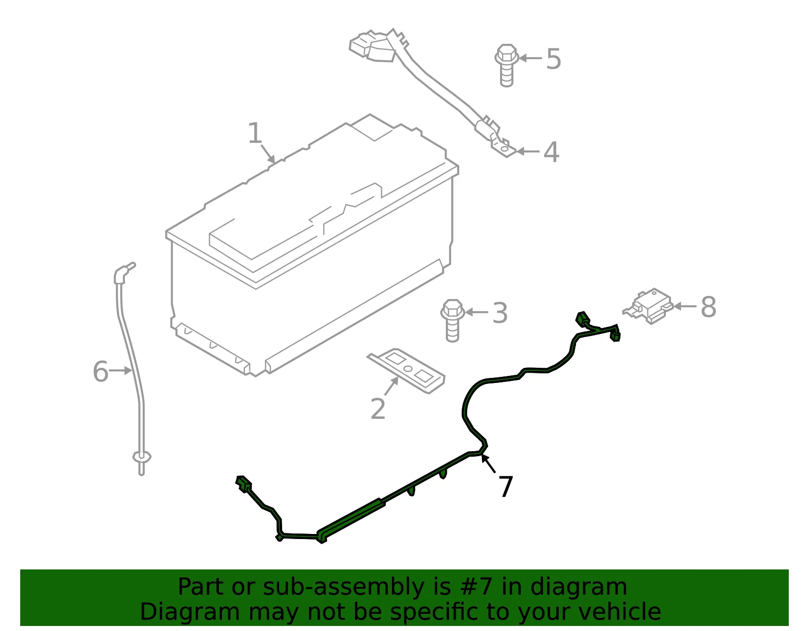 Battery Cable - Kia (91850-J6010) - view 2