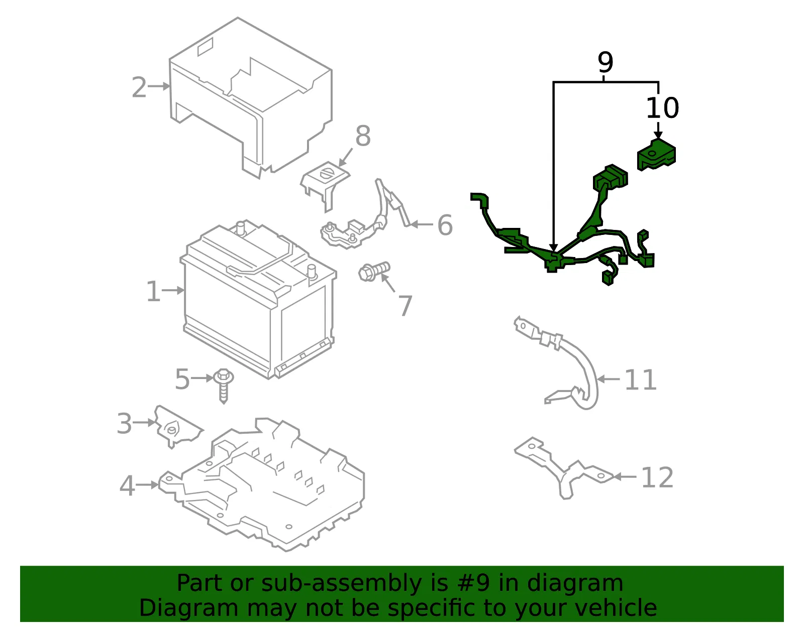 Battery Cable - Kia (91850-M7830) - view 2