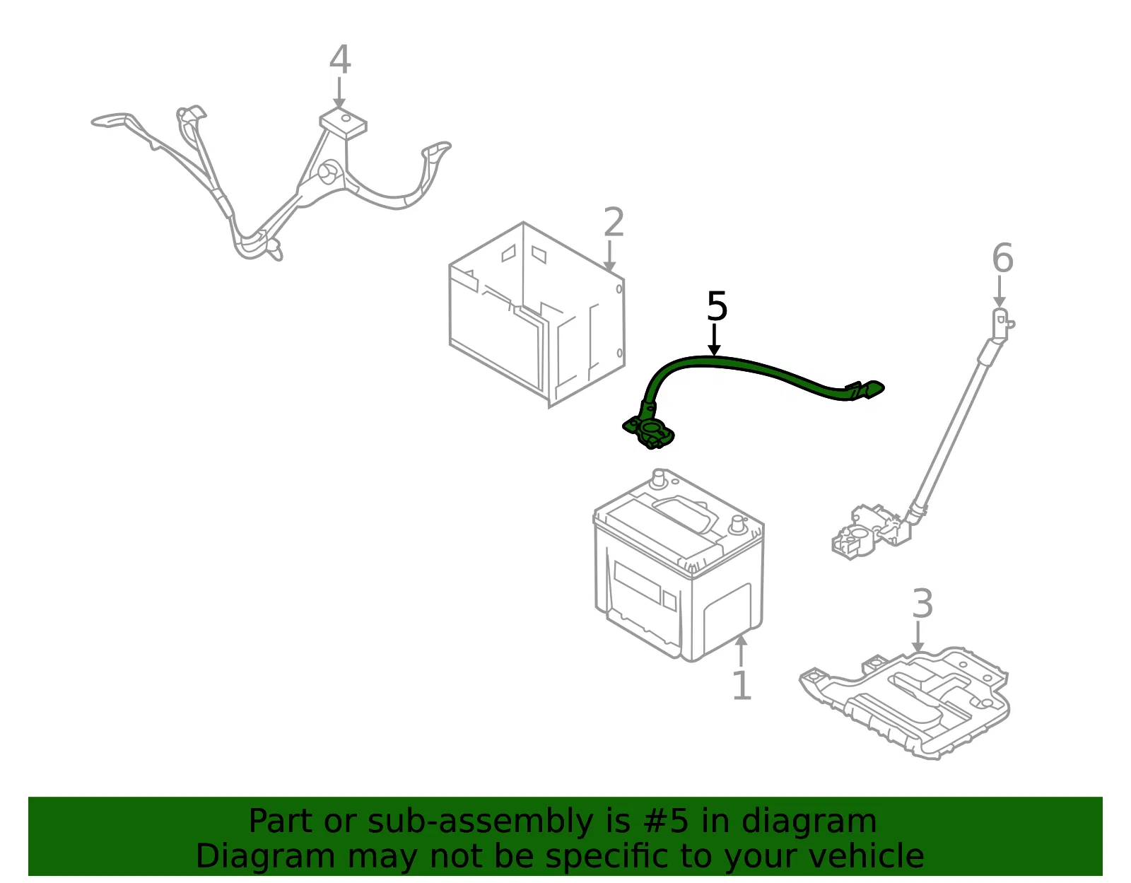 Battery Cable - Kia (91851-2K040) - view 2