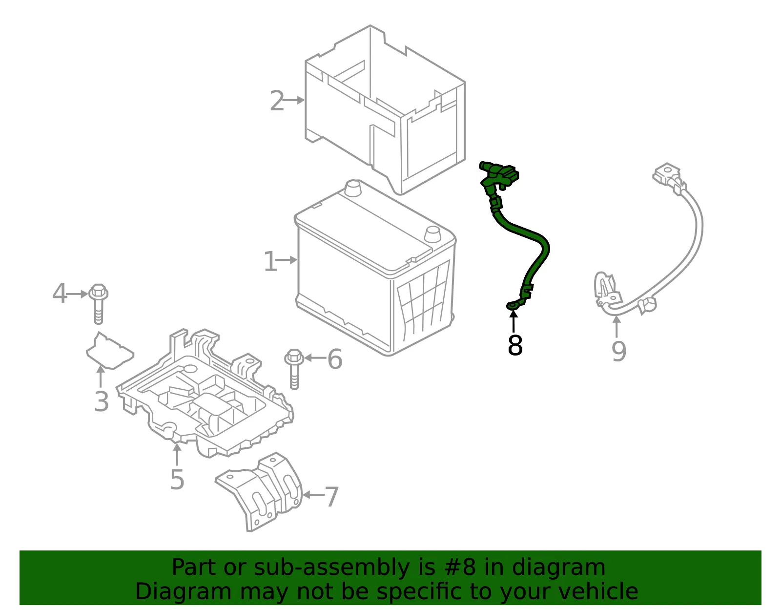 Battery Cable - Kia (91855-3R540) - view 2