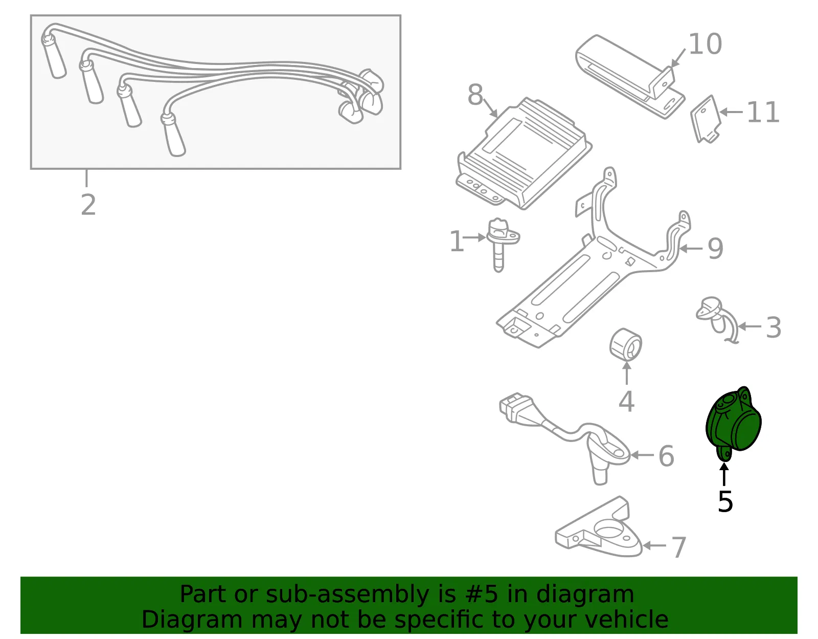 Engine Camshaft Position Sensor Bracket - Volvo (9186812) - view 3