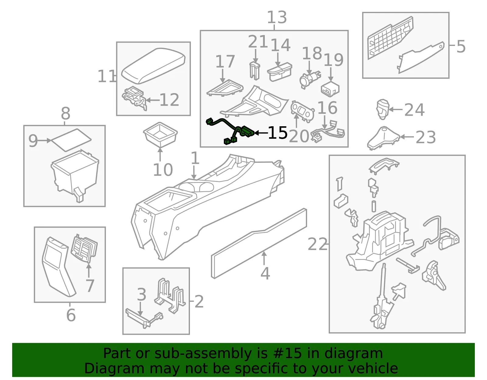 Console Wiring Harness - Kia (91870-2T080) - view 2