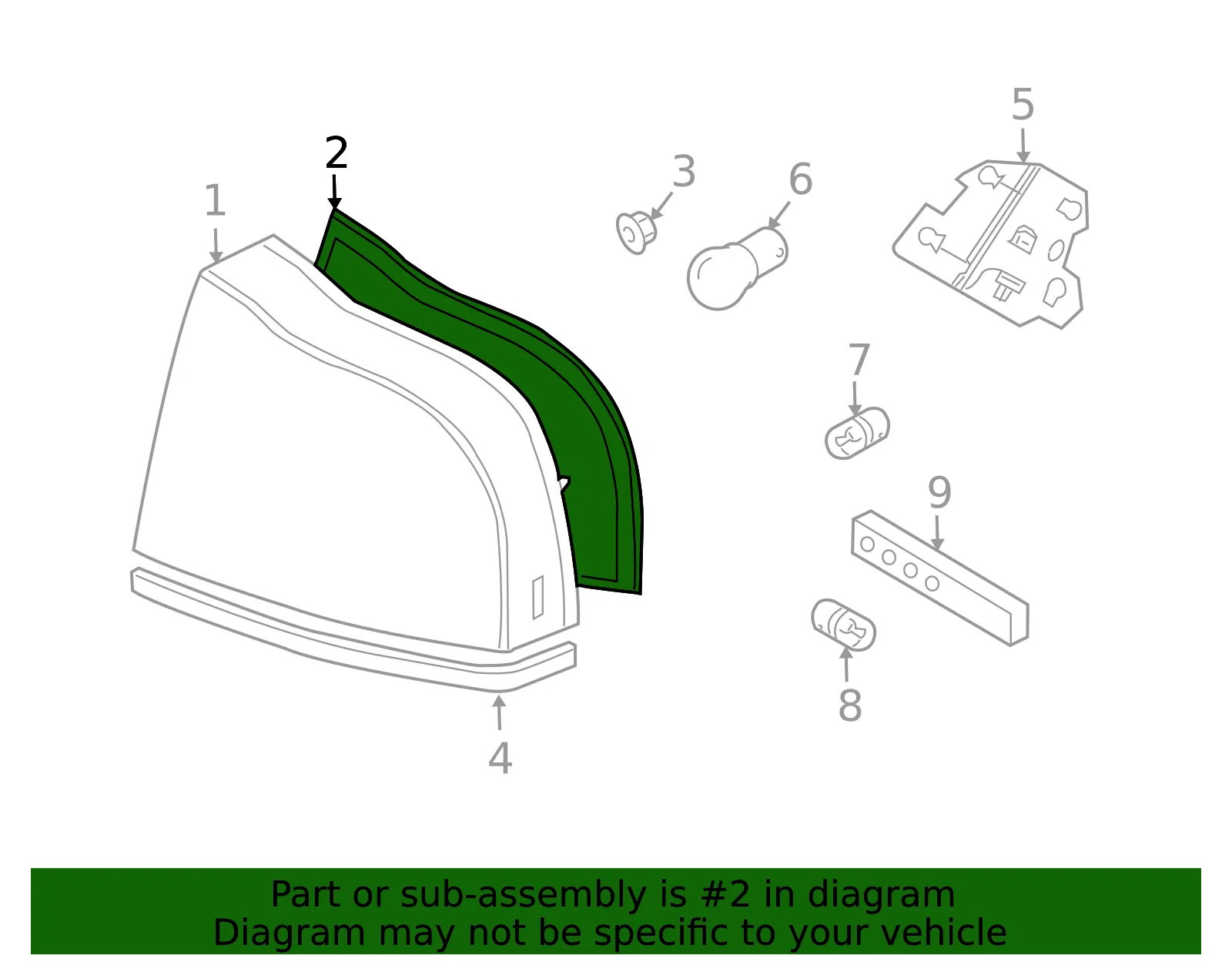 Tail Lamp Assembly Gasket - Volvo (9187921) - view 3