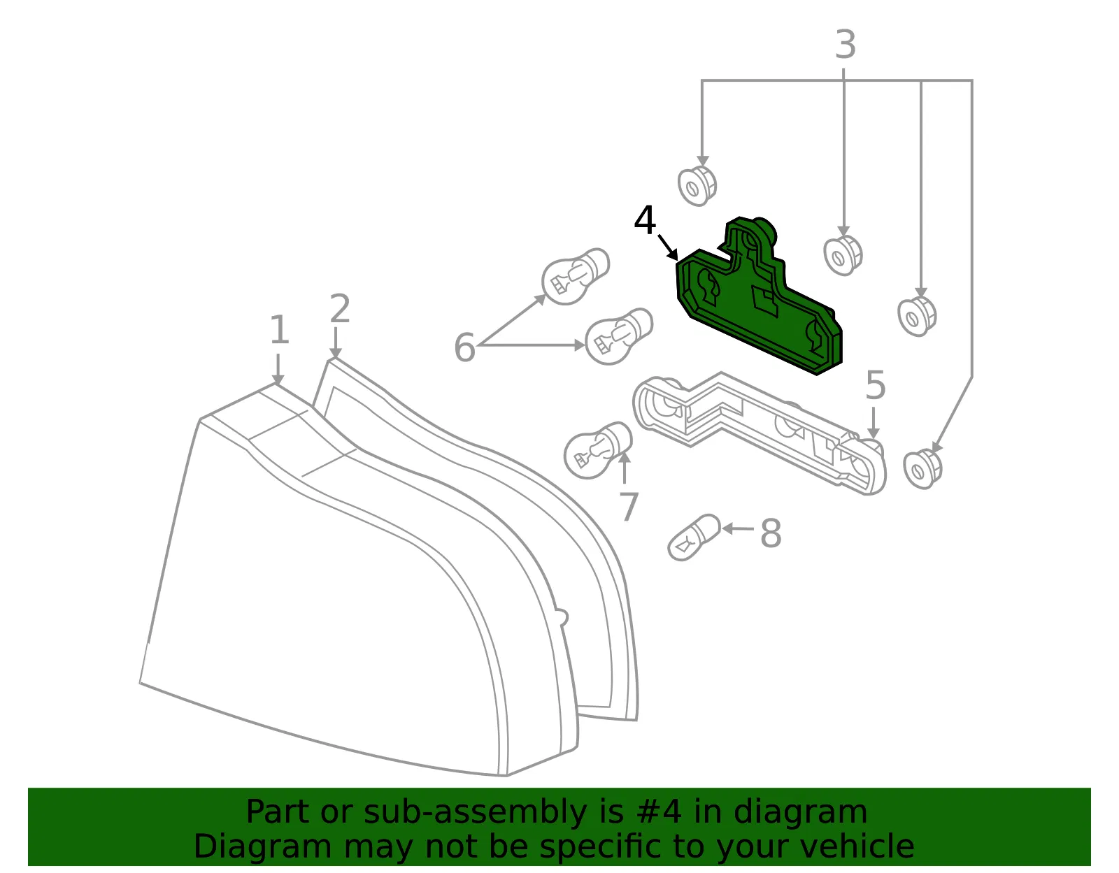 Tail Light Socket - Volvo (9187929) - view 3