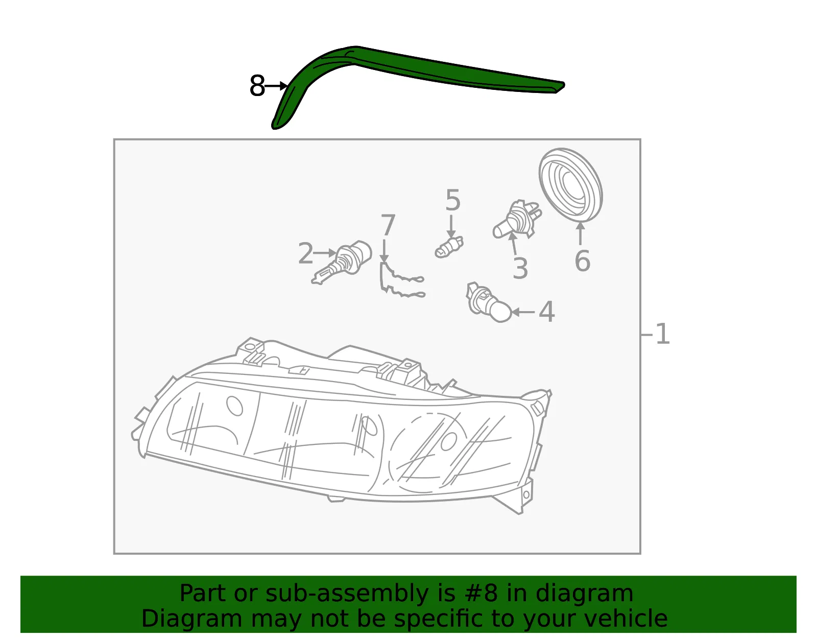Headlight Seal - Volvo (9190323) - view 3