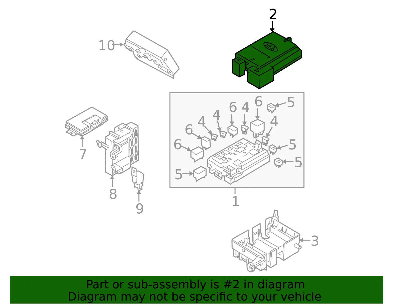 Fuse Box Cover - Kia (91951-1F430) - view 2