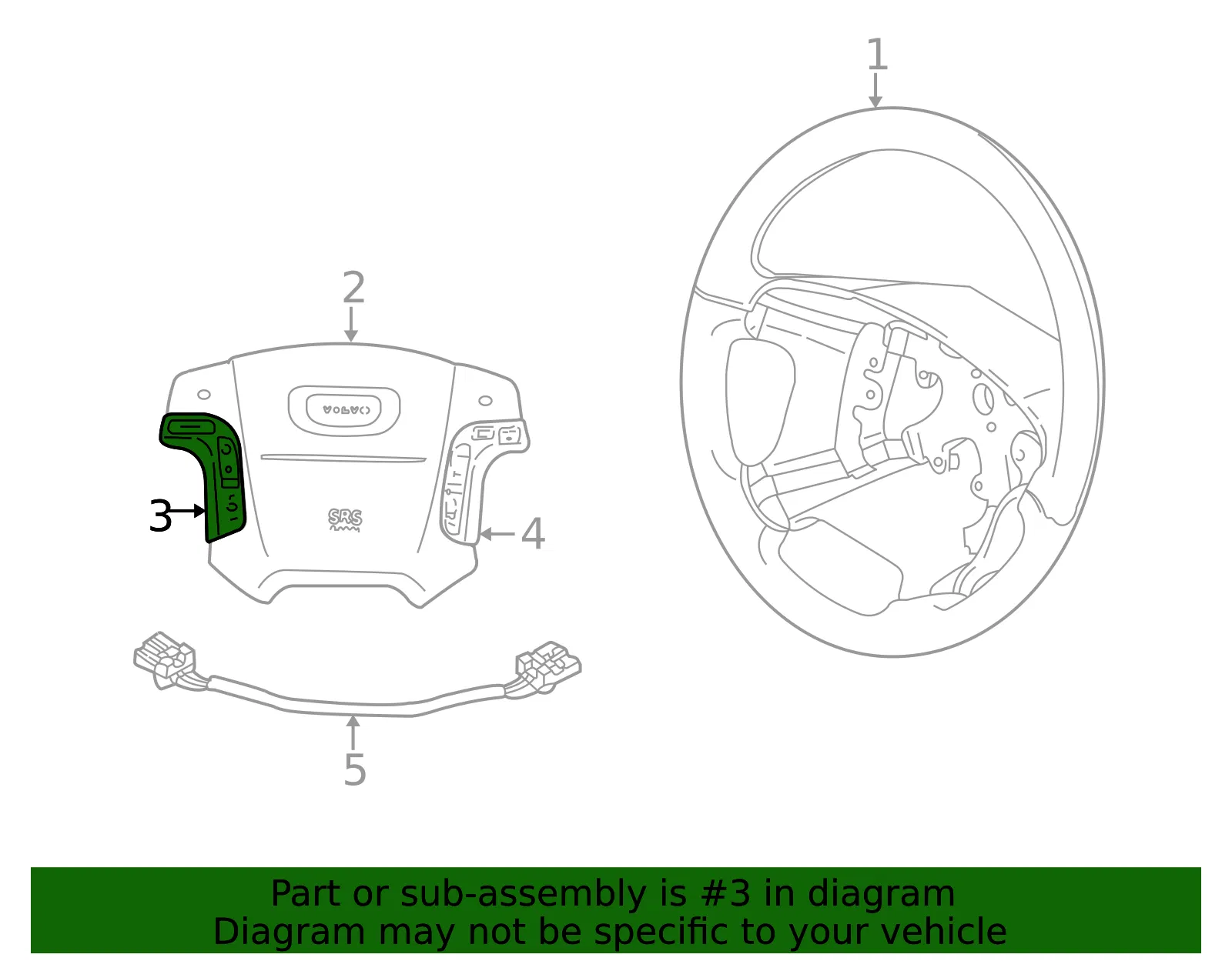 Cruise Control Switch - Volvo (9199921) - view 2