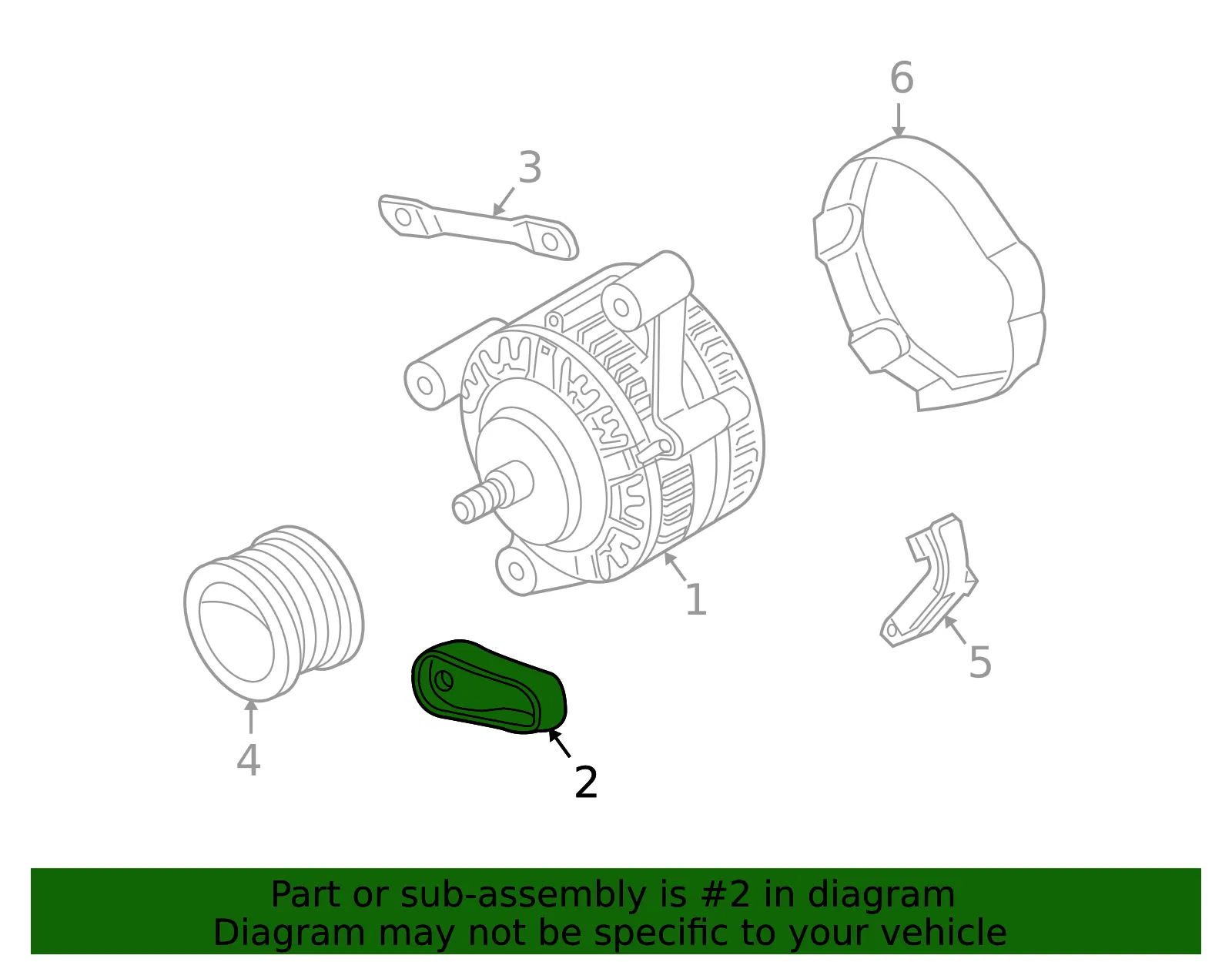 Alternator Bracket - Volvo (9207857) - view 2