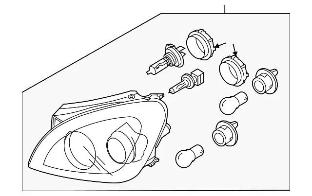 Headlamp Assembly - Driver's Side (LH) - Kia (92101-1D030)