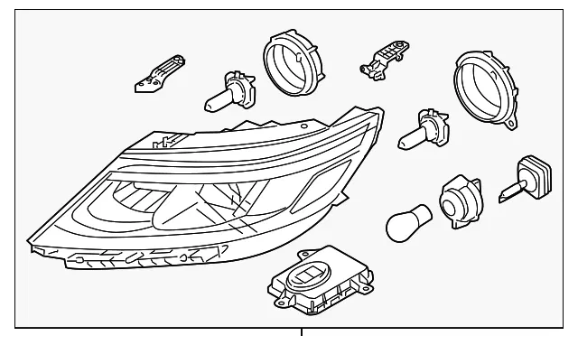 Headlamp Assembly - Driver's Side (LH) - Kia (92101-1U600)