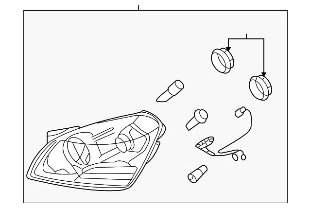 Headlamp Assembly - Driver's Side (LH) - Kia (92101-2G050)