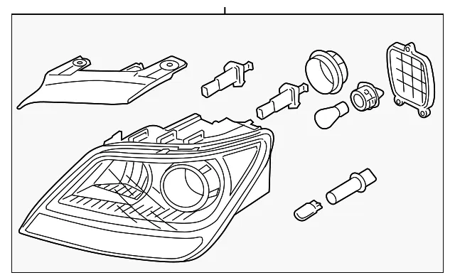 Headlamp Assembly - Driver's Side (LH) - Kia (92101-2J011)
