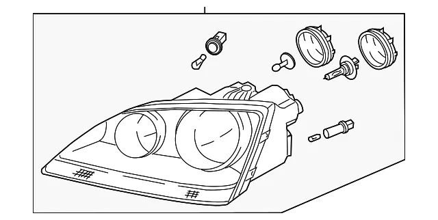 Headlamp Assembly - Driver's Side (LH) - Kia (92101-3E040)