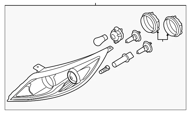 Headlamp Assembly - Driver's Side (LH) - Kia (92101-3W050)