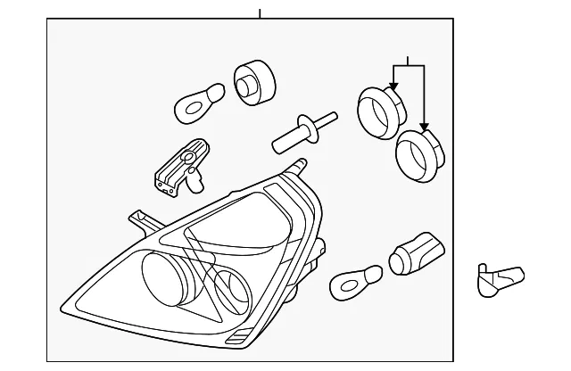 Headlamp Assembly - Driver's Side (LH) - Kia (92101-4D010)