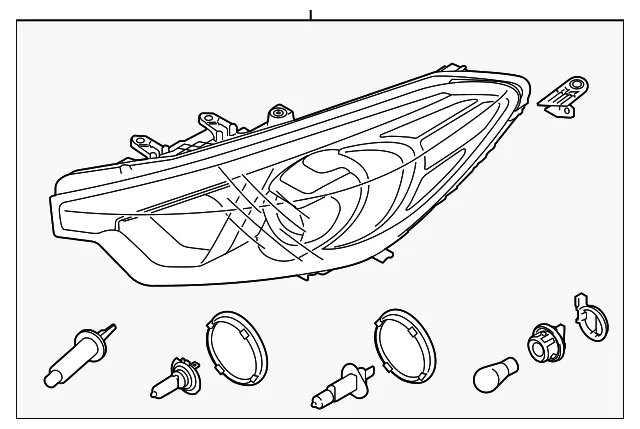 Headlamp Assembly - Driver's Side (LH) - Kia (92101-A7200)