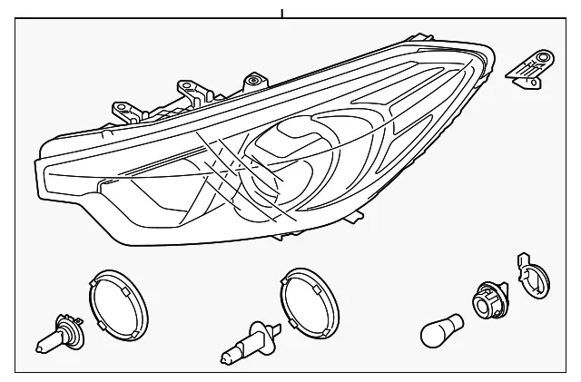 Headlamp Assembly - Driver's Side (LH) - Kia (92101-A7211)