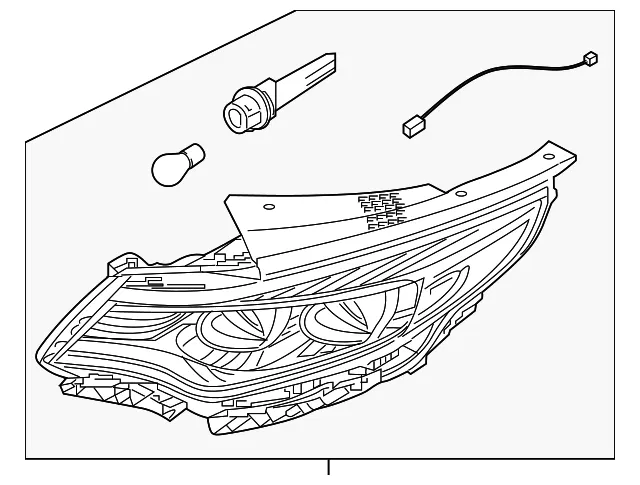 Headlamp Assembly - Driver's Side (LH) - Kia (92101-A8310)