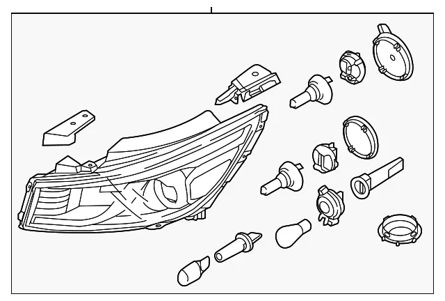 Headlamp Assembly - Driver's Side (LH) - Kia (92101-A9130)