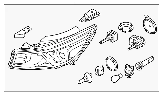 Headlamp Assembly - Driver's Side (LH) - Kia (92101-A9200)