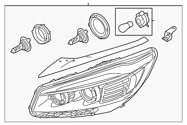 Headlamp Assembly - Driver's Side (LH) - Kia (92101-C6000)