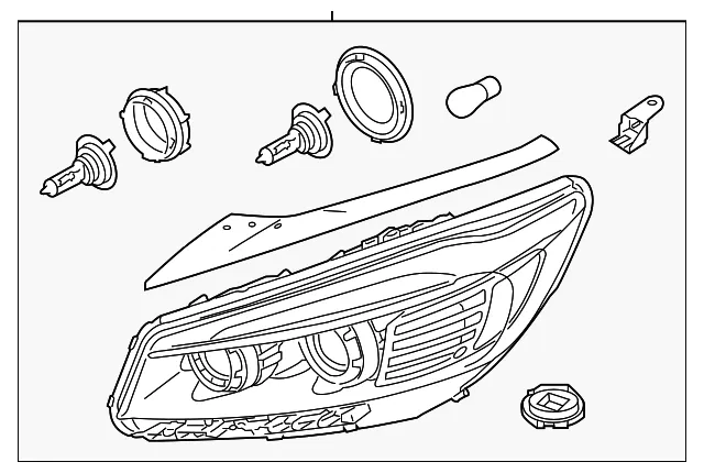 Headlamp Assembly - Driver's Side (LH) - Kia (92101-C6500)