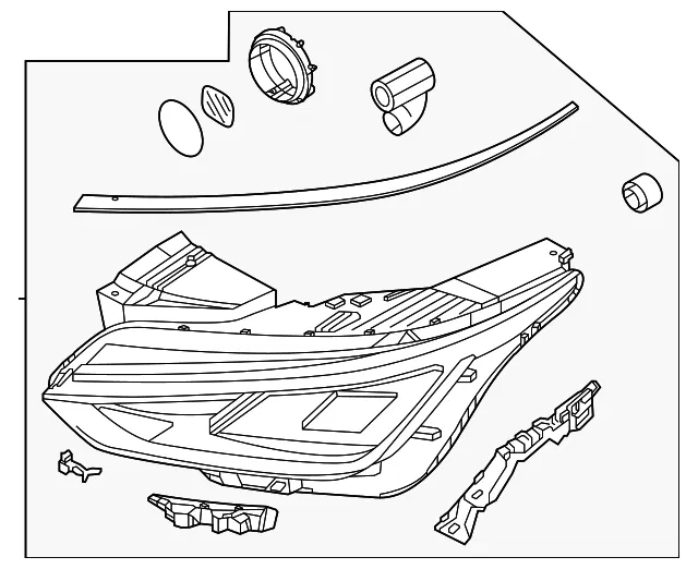 Headlamp Assembly - Kia (92101-CV020)