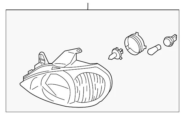 Headlamp Assembly - Driver's Side (LH) - Kia (92101-FD030)