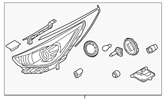 Headlamp Assembly - Driver's Side (LH) - Kia (92101-G5140)