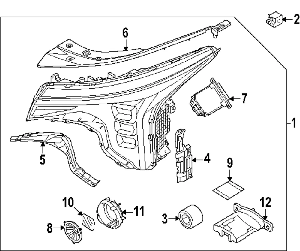 Headlamp Assembly - Kia (92101-GG140)