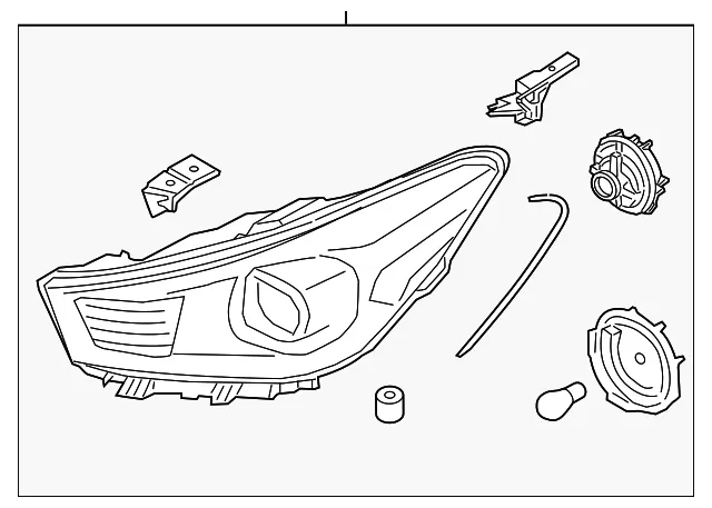 Headlamp Assembly - Driver's Side (LH) - Kia (92101-H9210)