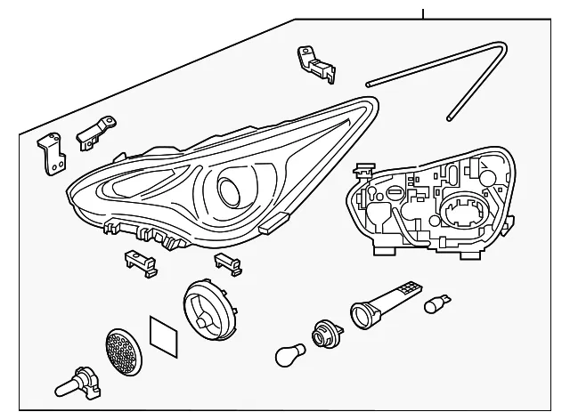 Headlamp Assembly - Driver's Side (LH) - Kia (92101-J5030)