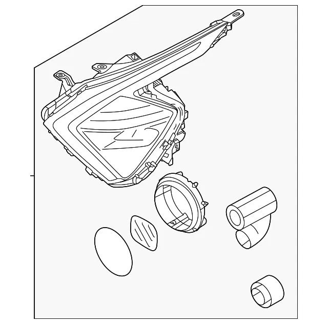 Headlamp Assembly - Kia (92101-P1191)