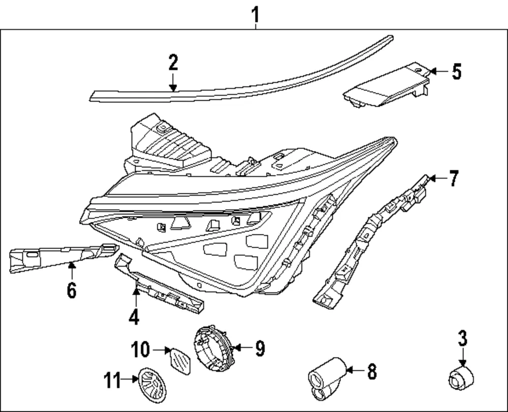 Headlamp Assembly - Kia (92101-XG700)
