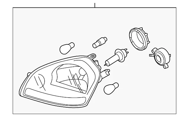 Headlamp Assembly - Passenger Side (RH) - Kia (92102-1F031)