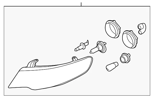 Headlamp Assembly - Passenger Side (RH) - Kia (92102-1M230)