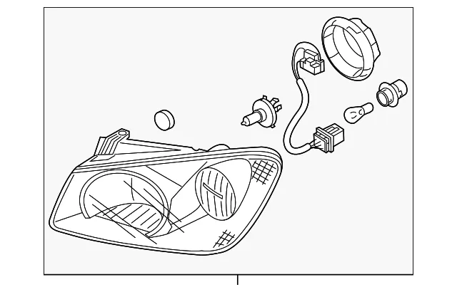 Headlamp Assembly - Passenger Side (RH) - Kia (92102-2F230)