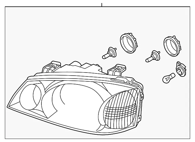 Headlamp Assembly - Passenger Side (RH) - Kia (92102-3C050)