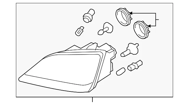 Headlamp Assembly - Passenger Side (RH) - Kia (92102-3E640)