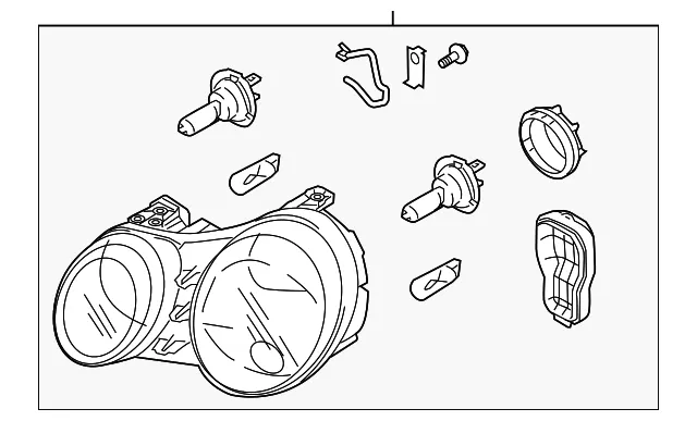 Headlamp Assembly - Passenger Side (RH) - Kia (92102-3F520)