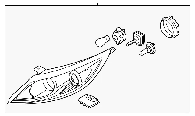Headlamp Assembly - Passenger Side (RH) - Kia (92102-3W510)
