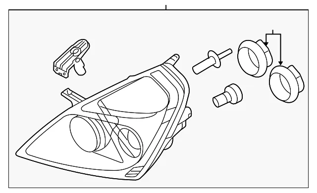 Headlamp Assembly - Passenger Side (RH) - Kia (92102-4D080)