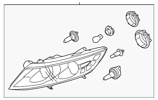 Headlight Assembly - Kia (92102-4U020)
