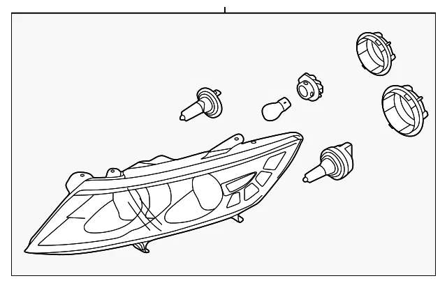 Headlight Assembly - Kia (92102-4U620)